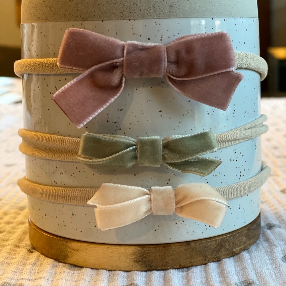 Set of 3 headbands. New born size.